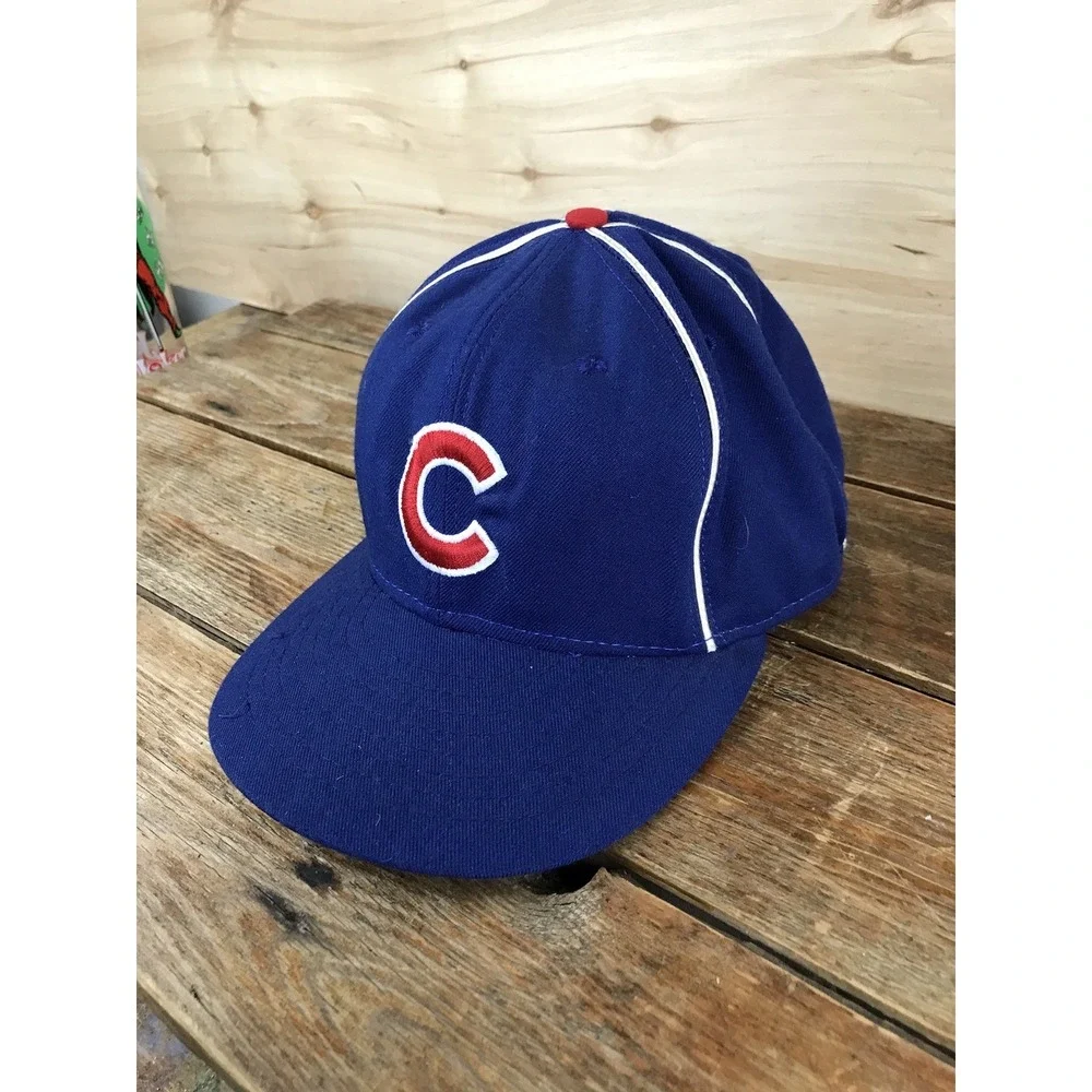 Vintage Chicago Cubs Hat 1957 Repro American Needle Made in USA 7 1/2 Blue